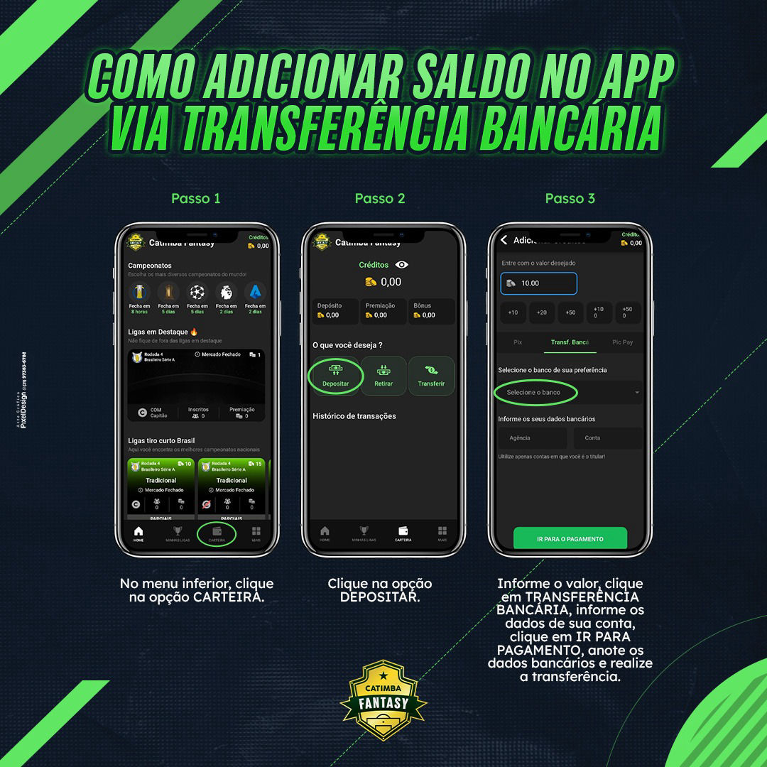 Catimba Fantasy - Como Adicionar Saldo via DOC/TEC