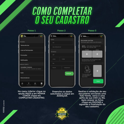 Catimba Fantasy - Como Completar Cadastro