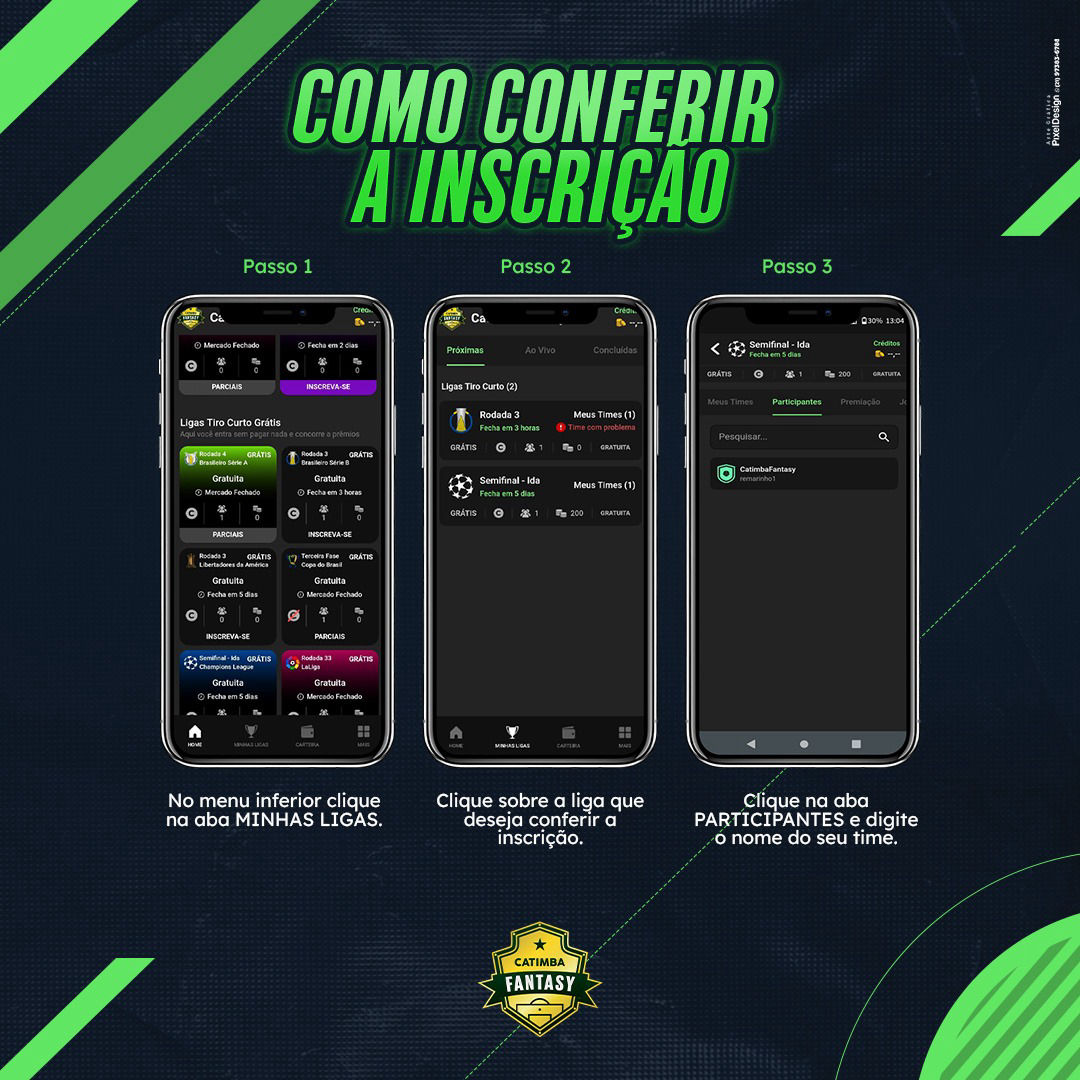 Catimba Fantasy - Como Conferir Se Seu Time Foi Inscrito